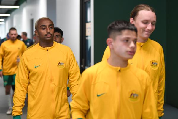 CommBank Pararoos in tunnel. From L - R: Daniel Campbell, Kaylan van Heer, Taj Lynch